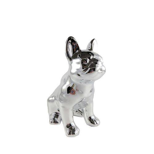 Tamanhos, Medidas e Dimensões do produto Cofre Decorativo Cachorro Bulldog - Prata