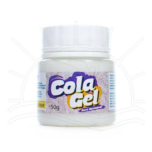 Tamanhos, Medidas e Dimensões do produto Cola Gel para Decoupage Glitter 50g