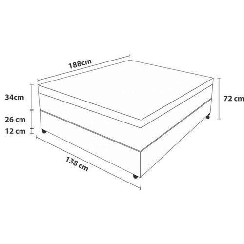Tamanhos, Medidas e Dimensões do produto Colchão Casal Pillow Top Prodormir Spring Linho - Probel - Palha / Black