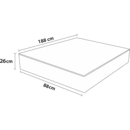 Tamanhos, Medidas e Dimensões do produto Colchão de Espuma ProDormir Solteiro Advanced Plus D45 - (88x188x26cm)