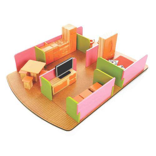 Tamanhos, Medidas e Dimensões do produto Coleção Casa Mobiliada Miniaturas - Casinha de Bonecas - Newart