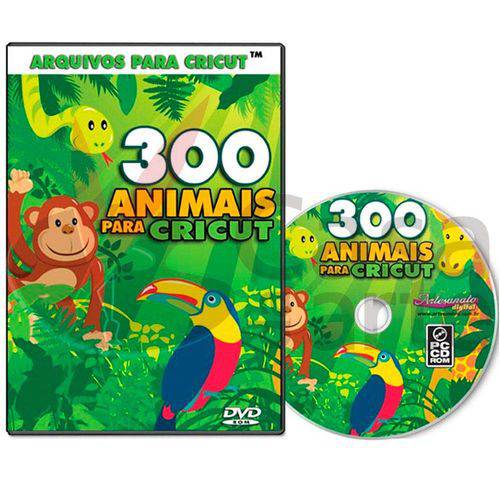 Tamanhos, Medidas e Dimensões do produto Coleção Dvd 300 Animais para Cricut