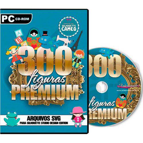 Tamanhos, Medidas e Dimensões do produto Coleção Dvd 300 Figuras Premium para Silhouette Cameo