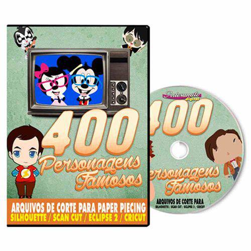 Tamanhos, Medidas e Dimensões do produto Coleção Dvd 400 Personagens Famosos para Recorte