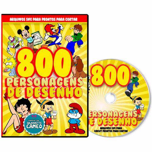 Tamanhos, Medidas e Dimensões do produto Coleção Dvd - 800 Personagens de Desenho Silhouette