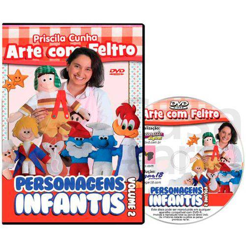 Tamanhos, Medidas e Dimensões do produto Coleção Dvd Arte com Feltros Personagens Infantil - Vol. 2