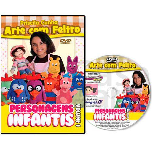 Tamanhos, Medidas e Dimensões do produto Coleção Dvd Arte com Feltros Personagens Infantil - Vol. I