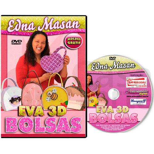 Tamanhos, Medidas e Dimensões do produto Coleção Dvd Bolsas 3D com Eva com Edna Masan