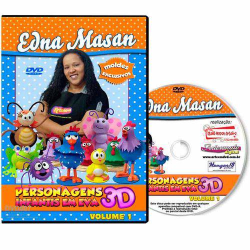 Tamanhos, Medidas e Dimensões do produto Coleção Dvd - Eva 3d - Personagens Infantis Volume 1 com Edna Massan