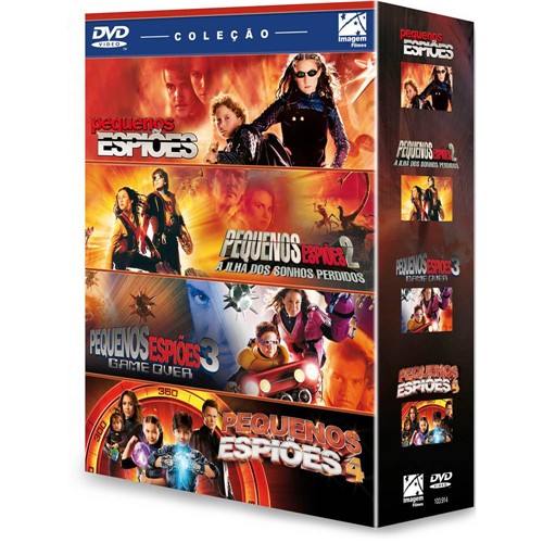 Tamanhos, Medidas e Dimensões do produto Coleção DVD Pequenos Espiões: 1, 2, 3 e 4 (4 DVDs)