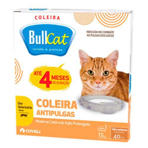 Tamanhos, Medidas e Dimensões do produto Coleira Bullcat para Gatos Coveli 15 Gr