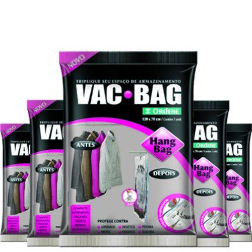 Tamanhos, Medidas e Dimensões do produto Combo: 5 Saco a Vácuo C/ Cabide Vac Hang Bag 70 X 120 Ordene