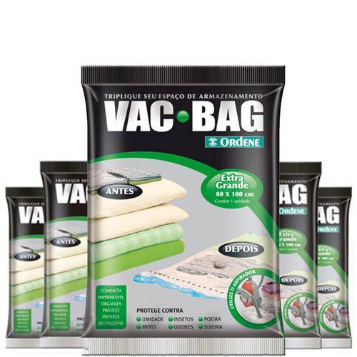 Tamanhos, Medidas e Dimensões do produto Combo: 5 Saco a Vácuo Protetor Vac Bag 80 X 100 Ordene Extra