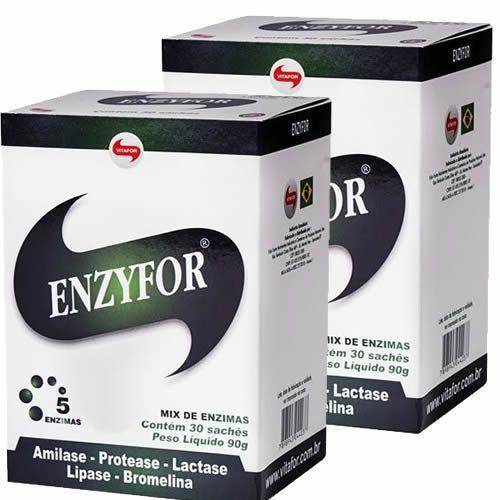 Tamanhos, Medidas e Dimensões do produto Combo 2 - Enzyfor - 30 Sachês de 3g - Vitafor