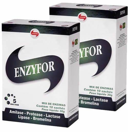 Tamanhos, Medidas e Dimensões do produto Combo 2 - Enzyfor - 10 Sachês de 3g - Vitafor