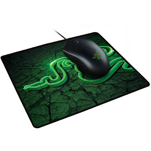 Tamanhos, Medidas e Dimensões do produto Combo Gamer Mouse Abyssus Green 2000 Dpi + Mousepad Goliathus Small Fissure - Razer