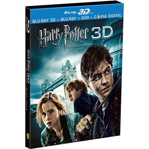 Tamanhos, Medidas e Dimensões do produto Combo Harry Potter e as Relíquias da Morte - Parte 1 (Blu-rRy 3D+Blu-Ray+DVD+Cópia Digital)