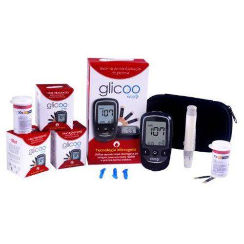 Tamanhos, Medidas e Dimensões do produto Combo Kit Medidor de Glicose Glicoo Completo + 150 Tiras