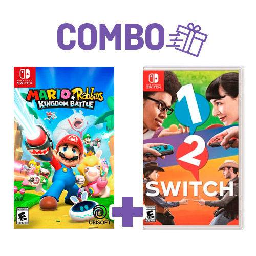 Tamanhos, Medidas e Dimensões do produto Combo Mario + Rabbids: Kingdom Battle + 1 - 2 - Switch