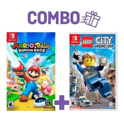 Tamanhos, Medidas e Dimensões do produto Combo Mario + Rabbids: Kingdom Battle + LEGO City Undercover - Switch