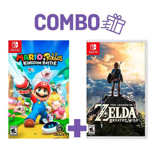 Tamanhos, Medidas e Dimensões do produto Combo Mario + Rabbids: Kingdom Battle + The Legend Of Zelda: Breath Of The Wild - Switch