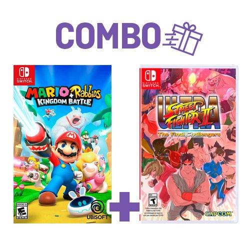 Tamanhos, Medidas e Dimensões do produto Combo Mario + Rabbids: Kingdom Battle + Ultra Street Fighter Ii - Switch