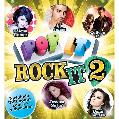 Tamanhos, Medidas e Dimensões do produto Combo Pop It Rock It - 2 (CD+DVD)