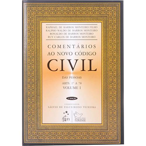 Tamanhos, Medidas e Dimensões do produto Comentários ao Novo Código Civil: das Pessoas- Arts. 1º a 78 - Vol. 1