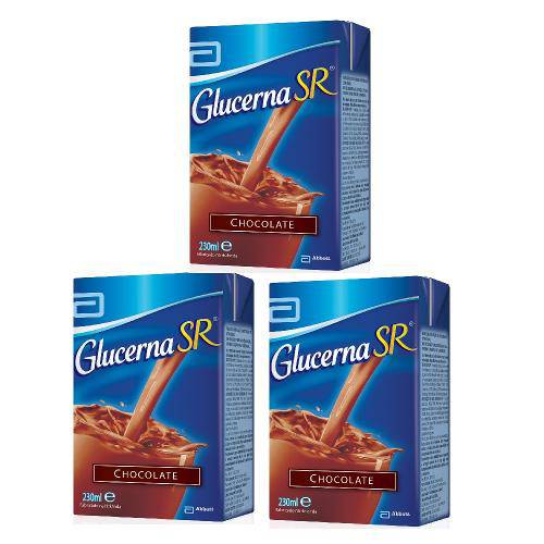 Tamanhos, Medidas e Dimensões do produto Complemento Alimentar Glucerna Sr Chocolate 230ml 3 Unidades