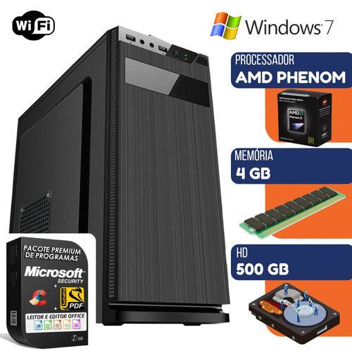 Tamanhos, Medidas e Dimensões do produto Computador Amd Phenom 3.2Ghz 4GB HD 500GB Windows 7