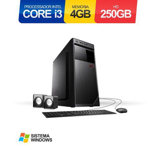 Tamanhos, Medidas e Dimensões do produto Computador Corporate Intel Core I3 2.93Ghz 4Gb HD 250Gb Kit Teclado Mouse Caixa de Som com Windows