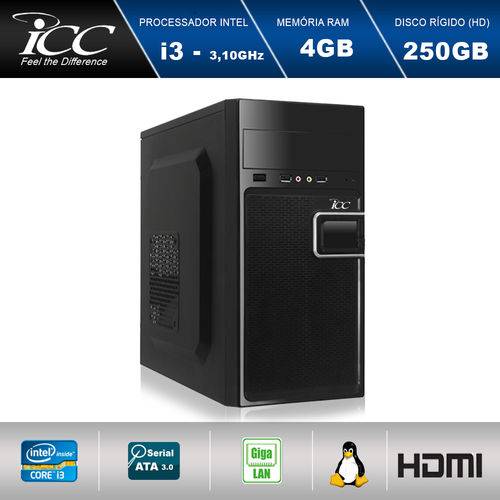 Tamanhos, Medidas e Dimensões do produto Computador Desktop Icc Iv2340s2 Intel Core I3 3.10 Ghz 4gb HD 250gb Hdmi Full HD