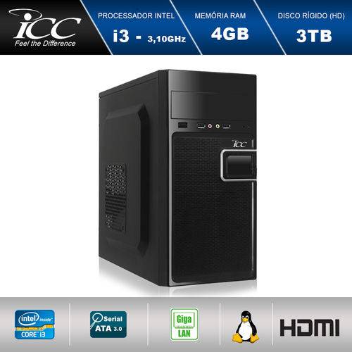Tamanhos, Medidas e Dimensões do produto Computador Desktop Icc Iv2344s Intel Core I3 3.10 Ghz 4gb HD 3tb Hdmi Full HD