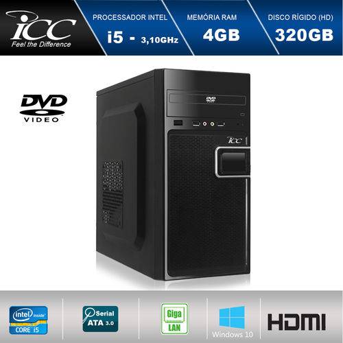 Tamanhos, Medidas e Dimensões do produto Computador Desktop Icc Vision Iv2540d3 Intel Core I5 3,2ghz 4gb HD 320gb com Dvdrw Hdmi Full HD
