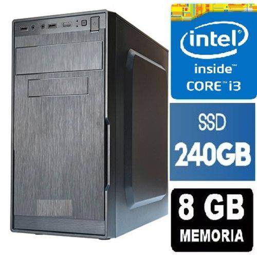 Tamanhos, Medidas e Dimensões do produto Computador Desktop Intel Core I3 8gb SSD 240gb *10x Mais Rápido*