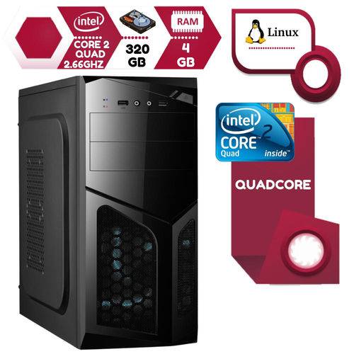 Tamanhos, Medidas e Dimensões do produto Computador Desktop Intel Core 2 Quad 2.6ghz 4gb HD 320gb Linux