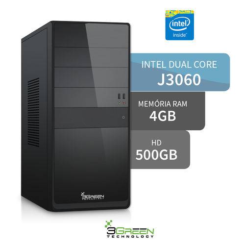 Tamanhos, Medidas e Dimensões do produto Computador 3green Intel Dual Core J3060 4gb 500gb Hdmi Usb 3.0
