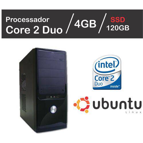 Tamanhos, Medidas e Dimensões do produto Computador Intel Core 2 Duo 4GB SSD120 LINUX WIFI