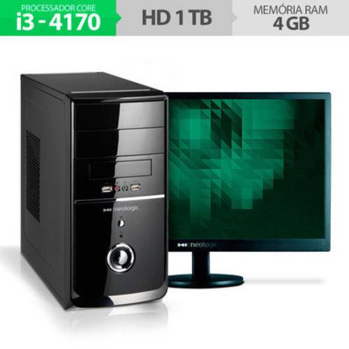 Tamanhos, Medidas e Dimensões do produto Computador Neologic NLI48633 Intel Core I3-4170 4GB 1TB + Monitor 18,5" Linux