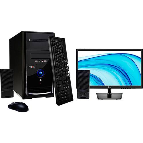Tamanhos, Medidas e Dimensões do produto Computador Next Elite N3321 Intel Dual Core 2GB 500GB Linux + Monitor LG LED 19,5" 20M37AA