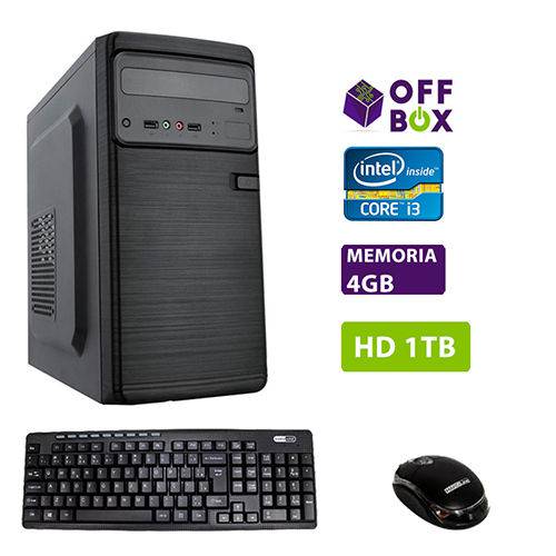 Tamanhos, Medidas e Dimensões do produto Computador OFFBOX Home 4001, Intel Core I3- 7100 Kaby Lake, HD 1TB, 4GB DDR4, DVD, Tec/Mou FreeDos