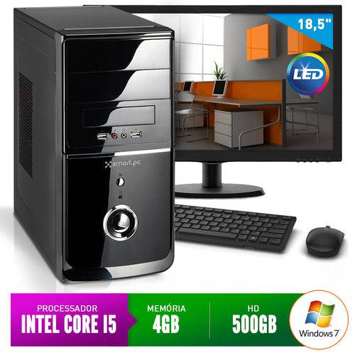 Tamanhos, Medidas e Dimensões do produto Computador Smart Pc SMT80212 Intel Core I5 4GB 500GB + Monitor 18,5" Windows 7