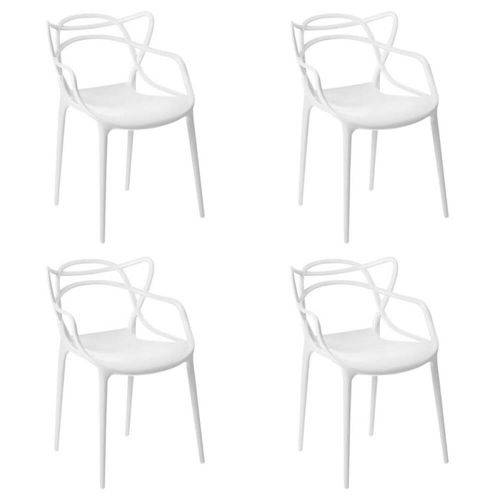 Tamanhos, Medidas e Dimensões do produto Conjunto 04 Cadeiras Allegra Masters Polipropileno - Branca