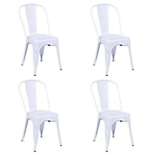Tamanhos, Medidas e Dimensões do produto Conjunto 04 Cadeiras Iron Tolix - Branca