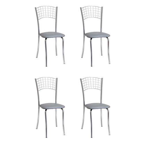 Tamanhos, Medidas e Dimensões do produto Conjunto 4 Cadeiras 321-x Cinza Criativa