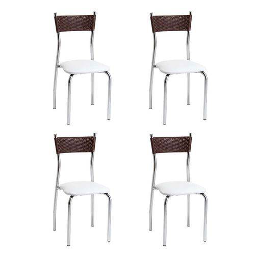 Tamanhos, Medidas e Dimensões do produto Conjunto 4 Cadeiras 327-x Branco Criativa