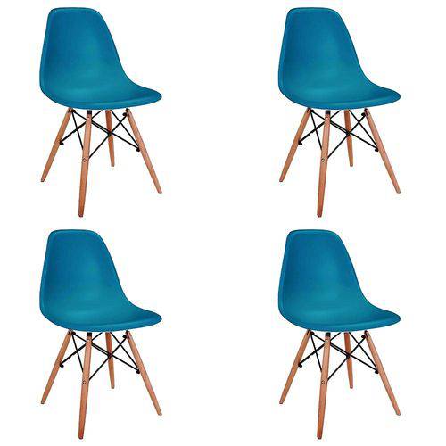 Tamanhos, Medidas e Dimensões do produto Conjunto 4 Cadeiras Eames Eiffel - Azul
