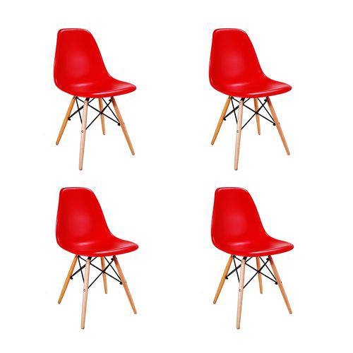 Tamanhos, Medidas e Dimensões do produto Conjunto 4 Cadeiras Eames Eiffel - Vermelho