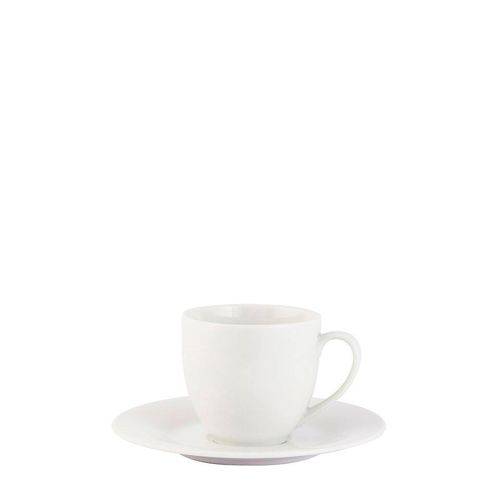 Tamanhos, Medidas e Dimensões do produto Conjunto 6 Xícaras de Chá 200ml Chamonix Porcelana Branca