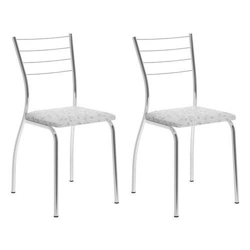 Tamanhos, Medidas e Dimensões do produto Conjunto 2 Cadeiras 1700 Fantasia Branco